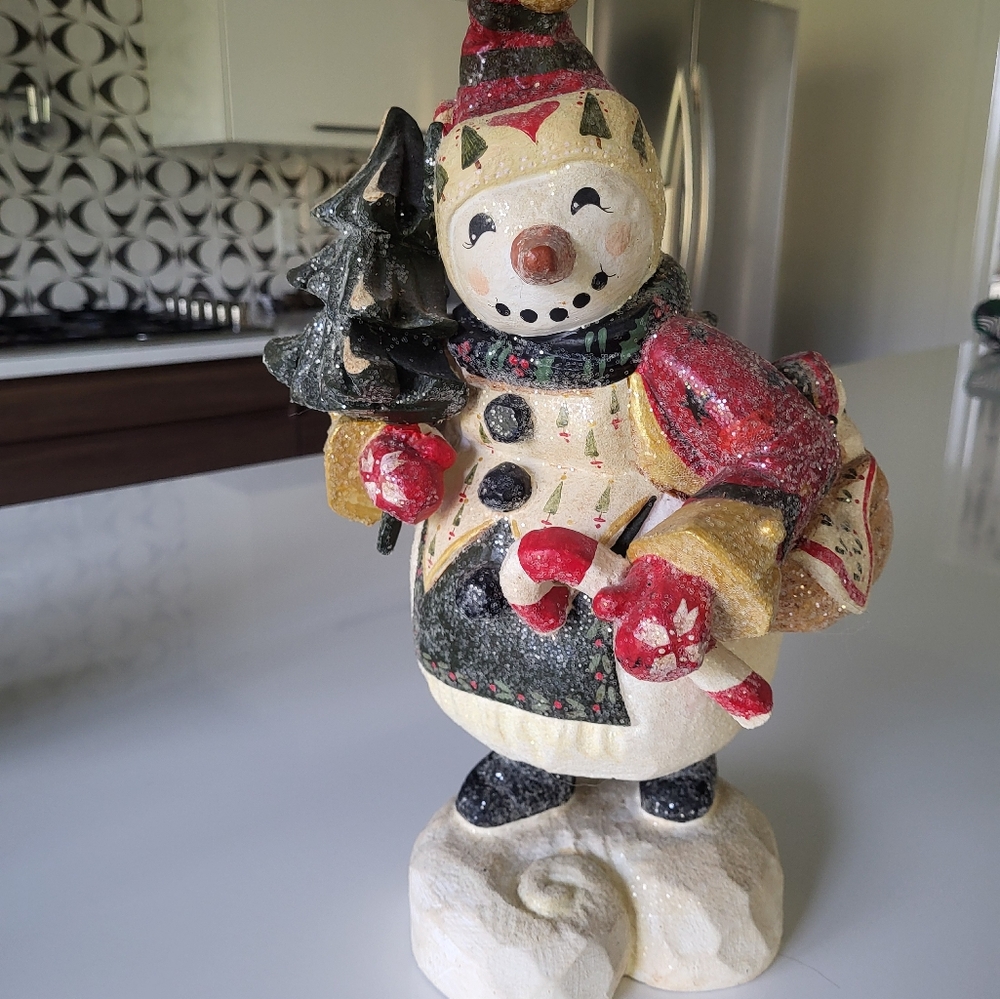 Snowman statue